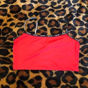Levi’s red cami crop